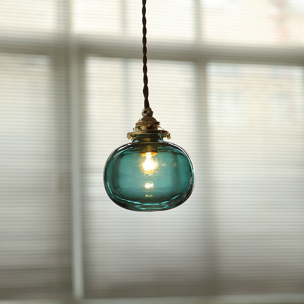 Valentina Retro Oval Glass Metal Pendant Light - Letslighting