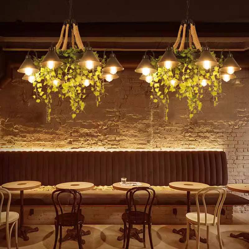 Nest Retro LED Chandelier Metal Restaurant Bar Living Room
