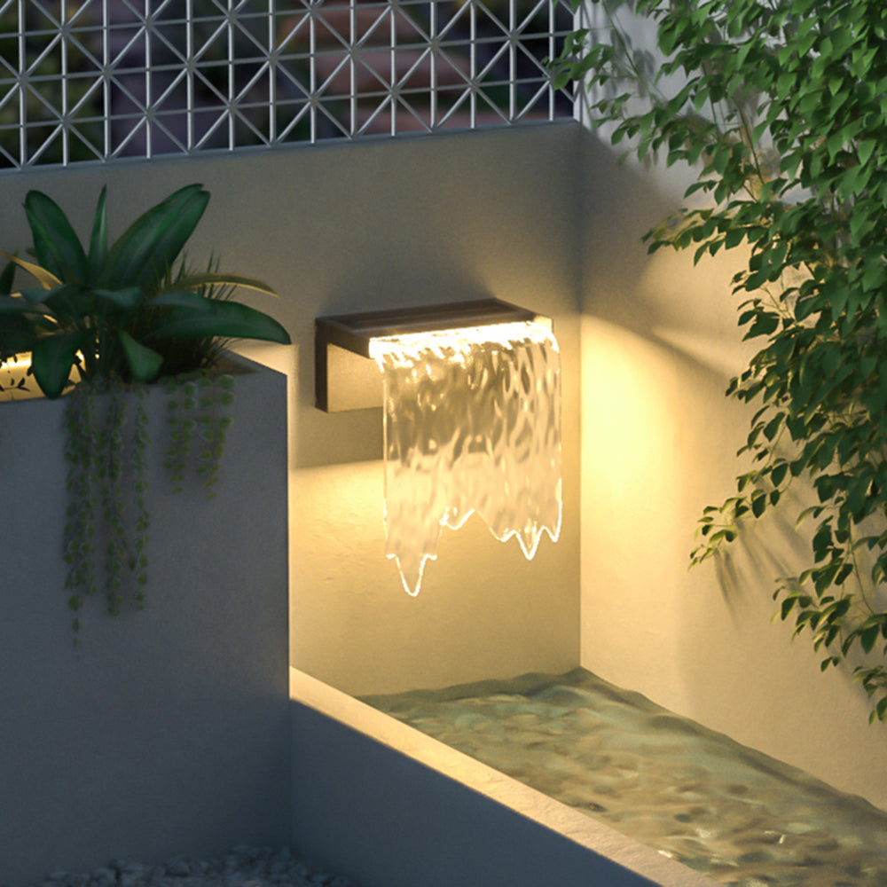 Arisha Modern Minimalist Acrylic Solar Waterproof Outdoor Wall Lamp - Letslighting
