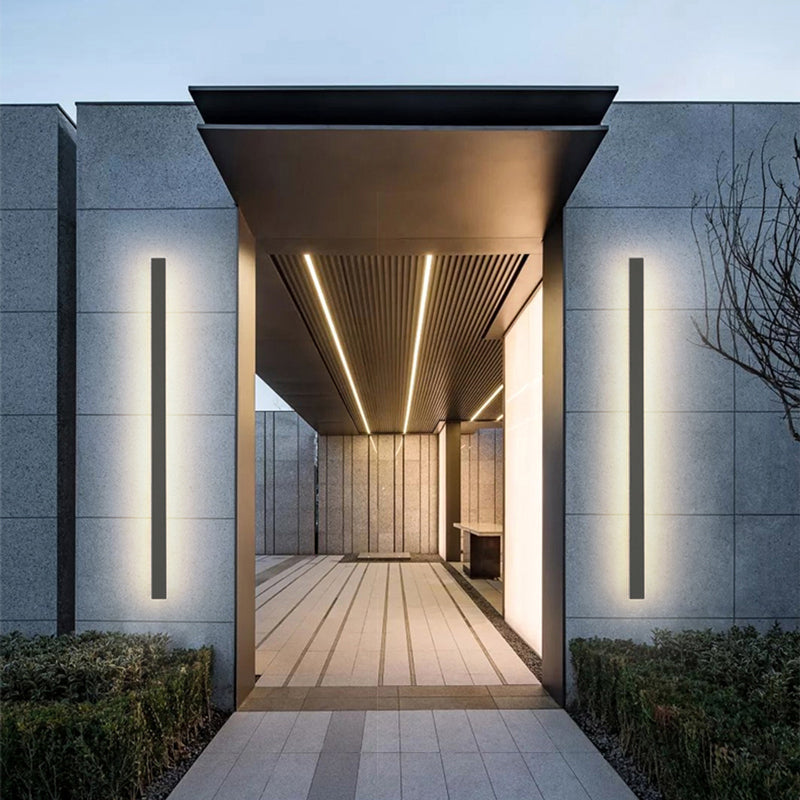 Arisha Sleek Minimalist Rimless Linear Outdoor Wall Light - Letslighting