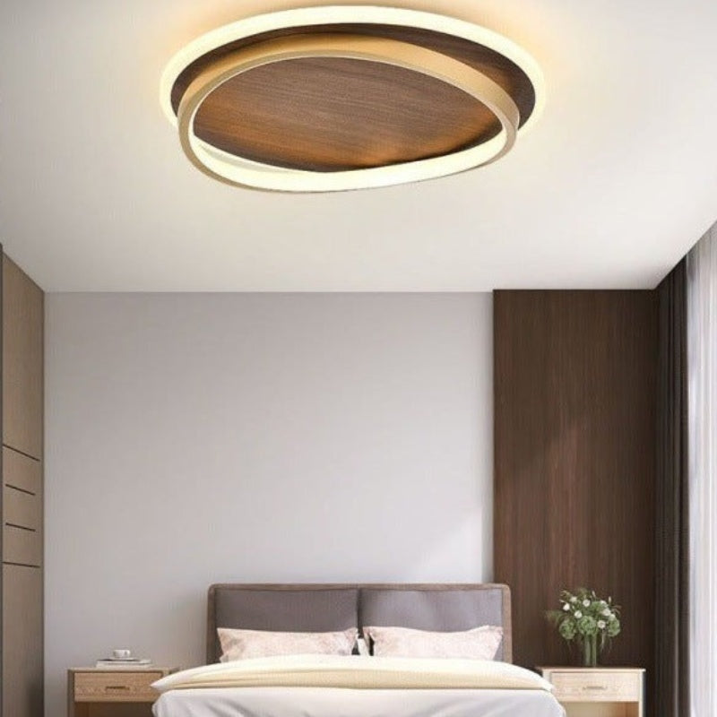 Arisha Modern Rund Dimmable Ceiling Light Gold Metal Acrylic Bedroom