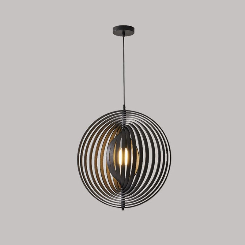 Ritta Japanese LED Pendant Light Wood Bedroom Bar