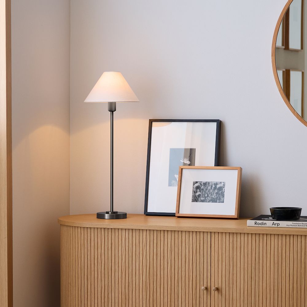 Vector Metal Linen Shade Floor Lamp