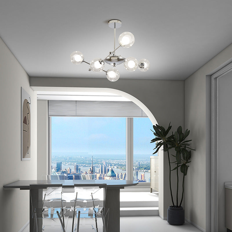 Valentina Modern LED Chandelier Chrome Glass Living Room/Bedroom - Letslighting