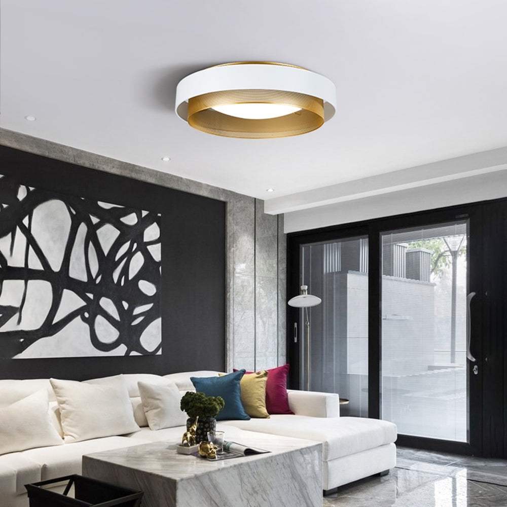 Arisha Modern Ring Metal Acrylic Flush Mount Ceiling Light
