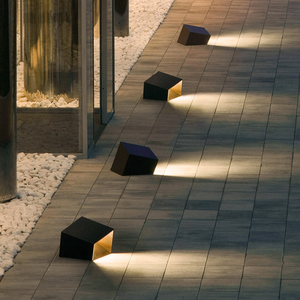 Ray Modern Irregular Metal Acrylic Solar Outdoor Ground Light