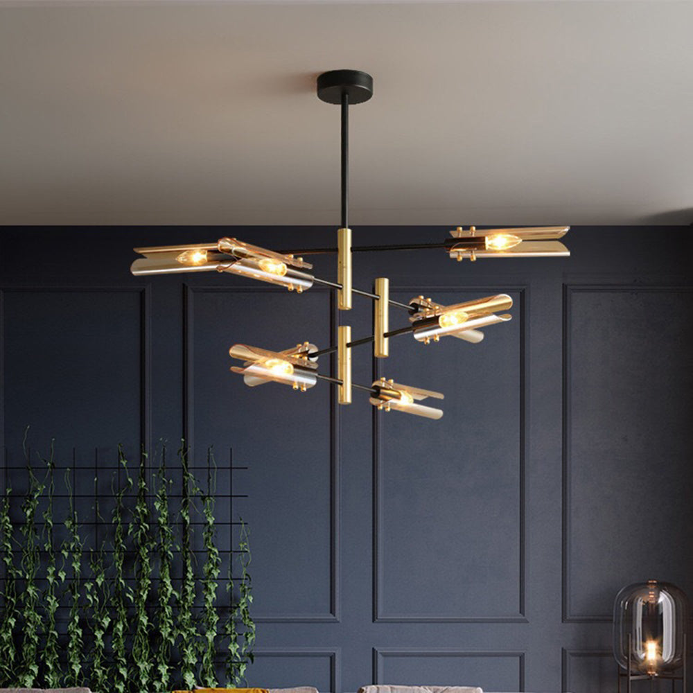 Arisha Modern Metal/Glass Semi-Flush Mount Ceiling Light