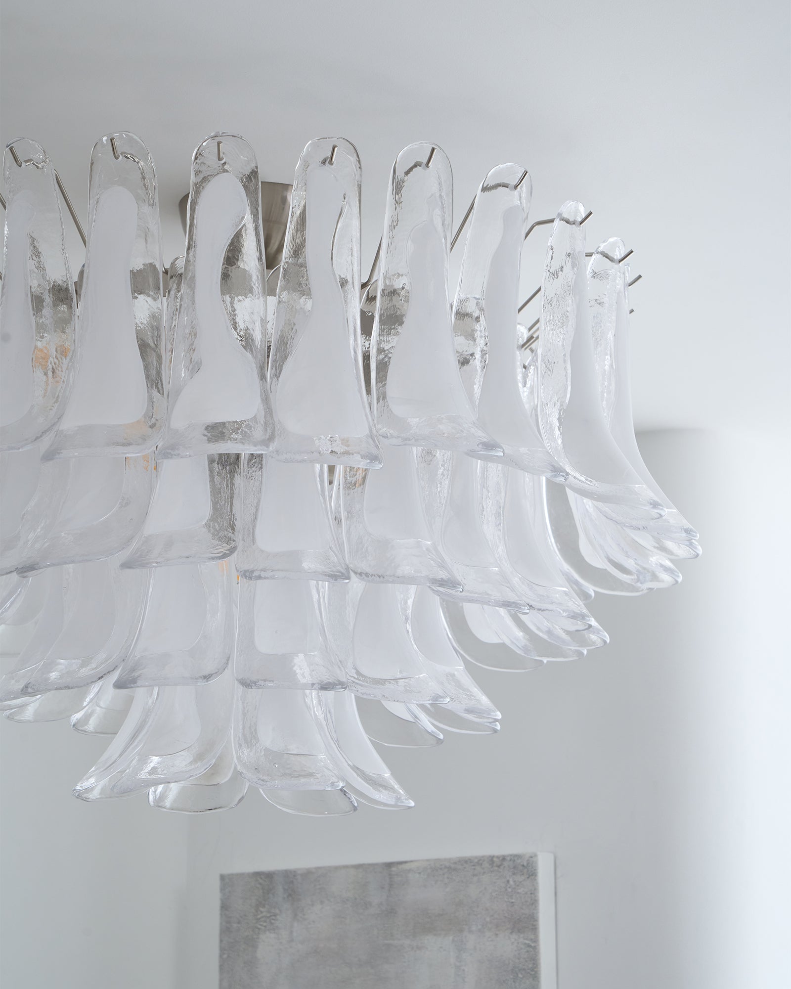 Aurora Ceiling Lamp Clear Glass Wave Layered Elegant - Letslighting