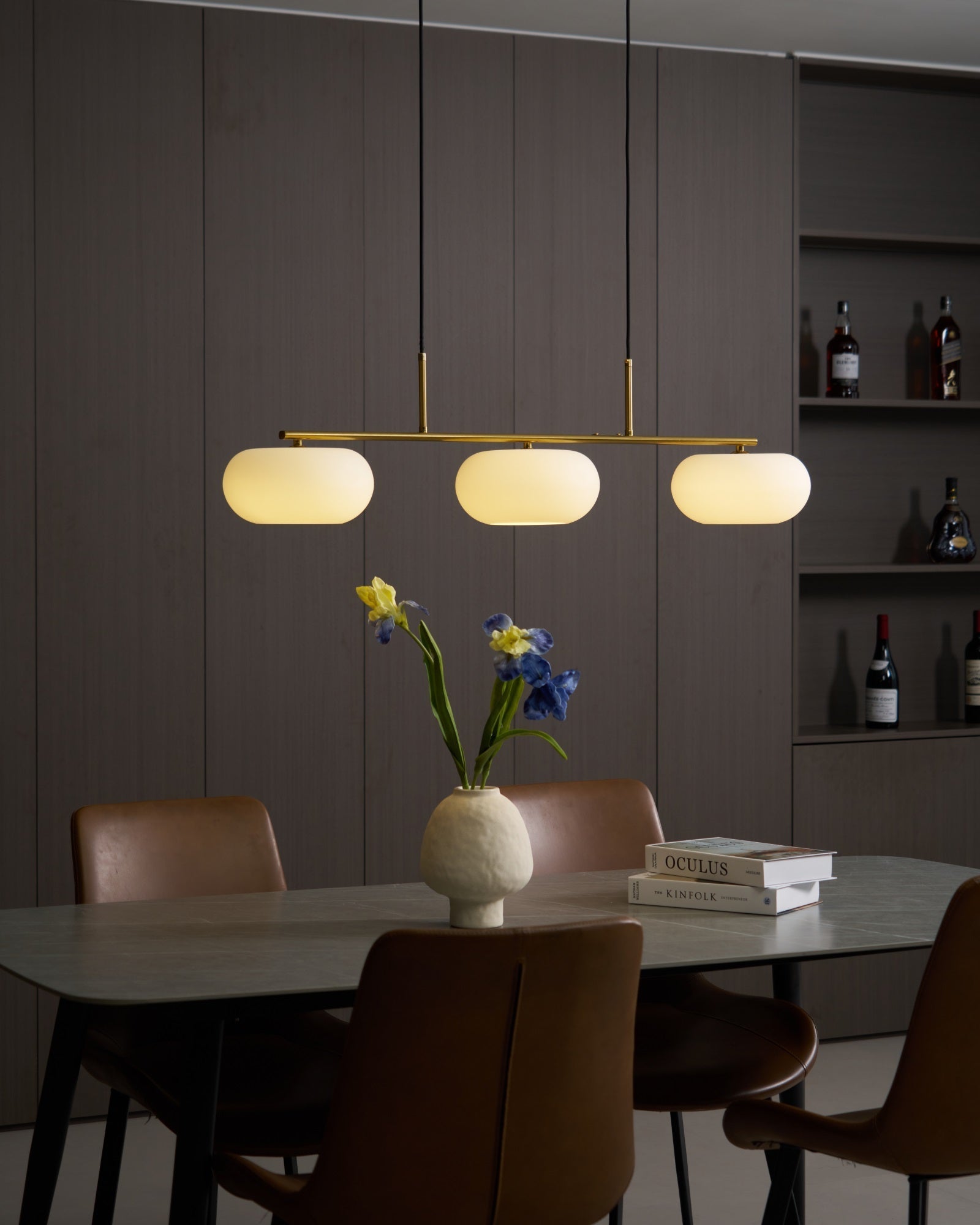 Lustra Pendant Lamp 3-Light Globe Shaped Linear - Letslighting
