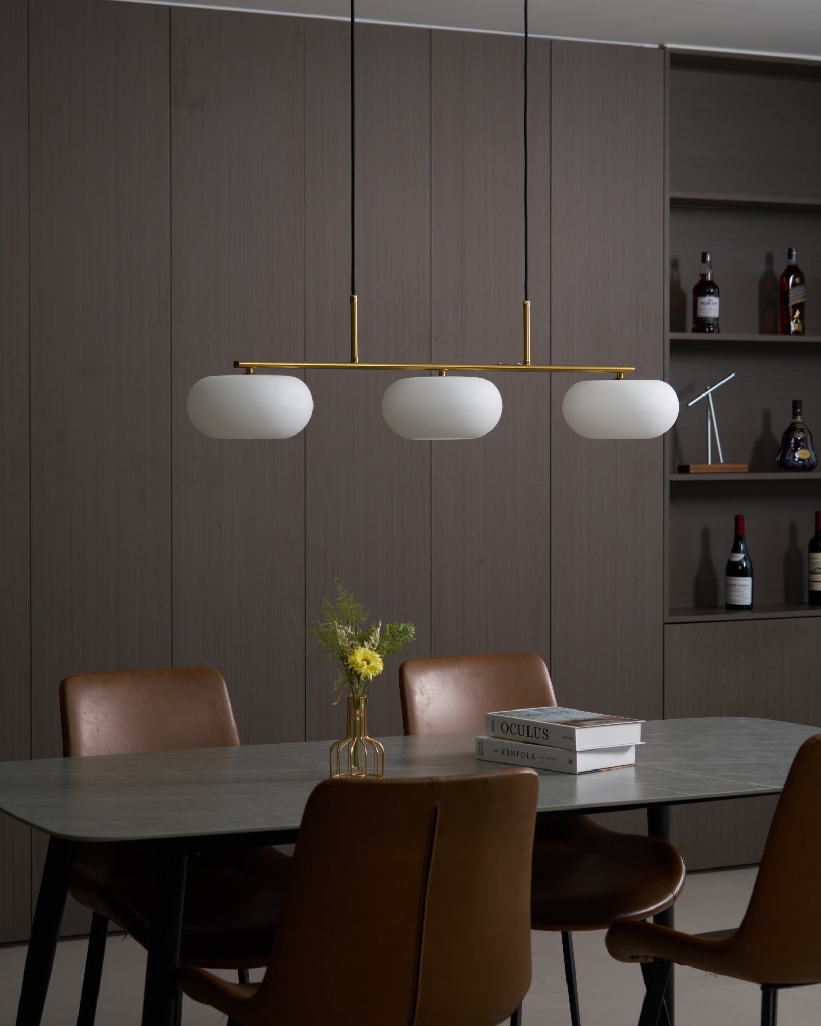 Lustra Pendant Lamp 3-Light Globe Shaped Linear - Letslighting
