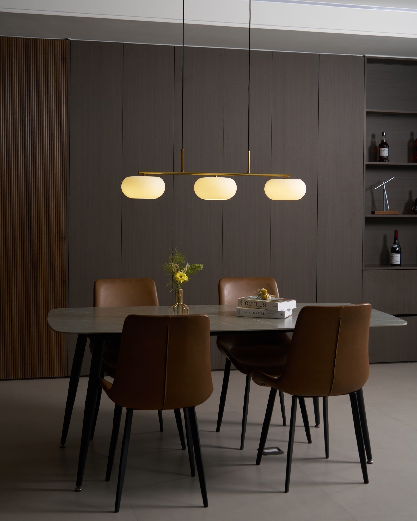 Lustra Pendant Lamp 3-Light Globe Shaped Linear - Letslighting