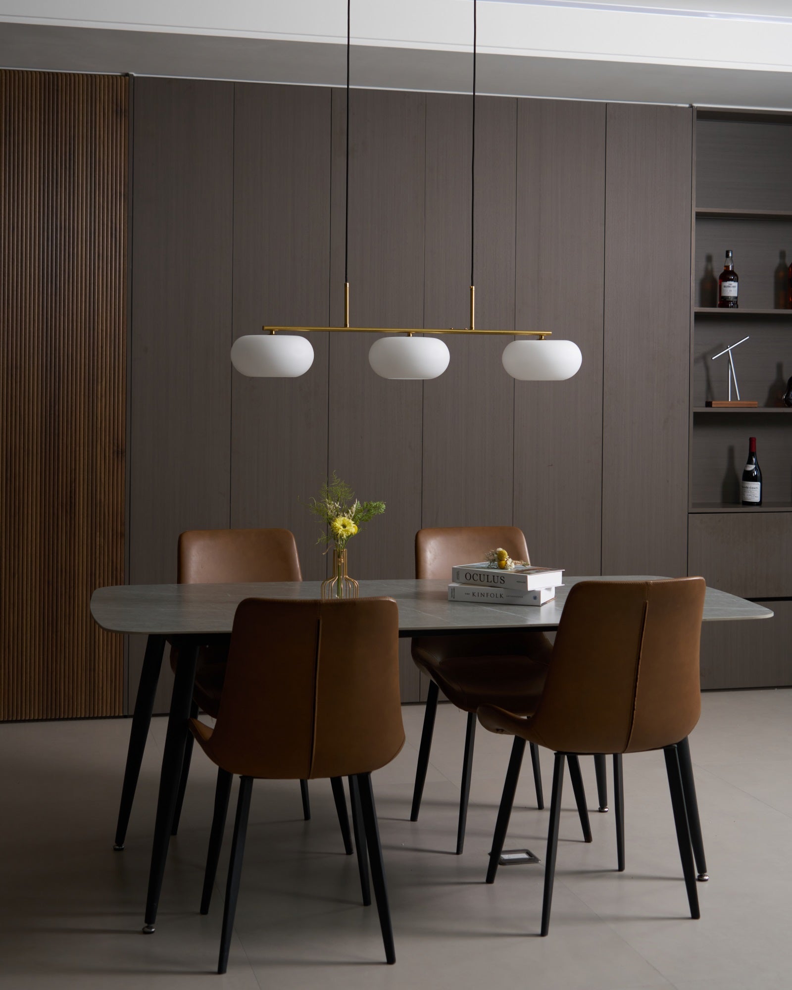 Lustra Pendant Lamp 3-Light Globe Shaped Linear - Letslighting