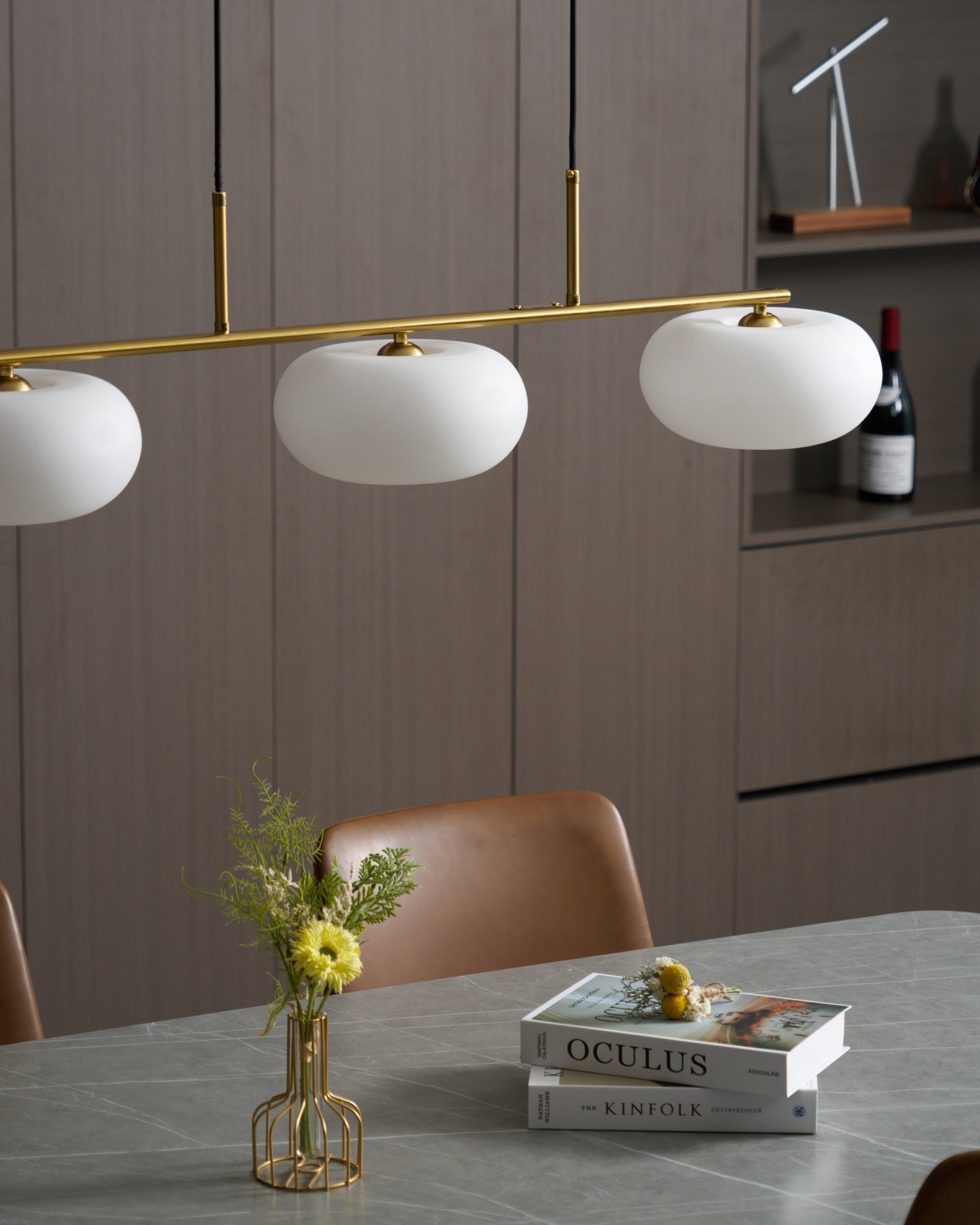 Lustra Pendant Lamp 3-Light Globe Shaped Linear - Letslighting