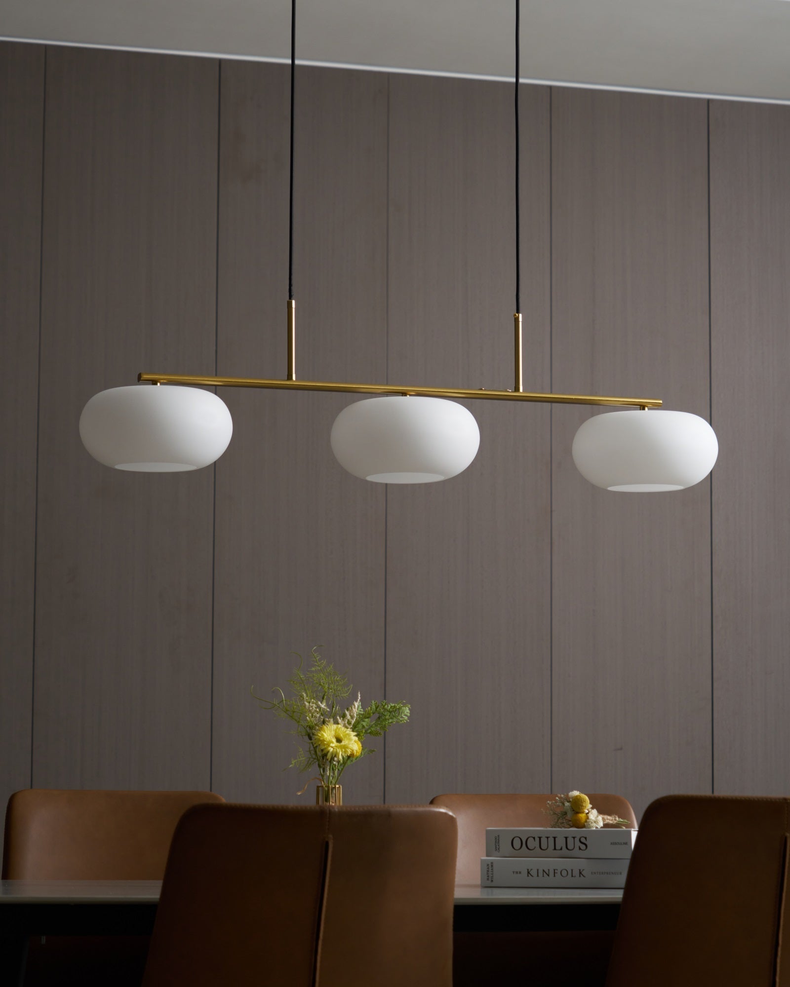 Lustra Pendant Lamp 3-Light Globe Shaped Linear - Letslighting