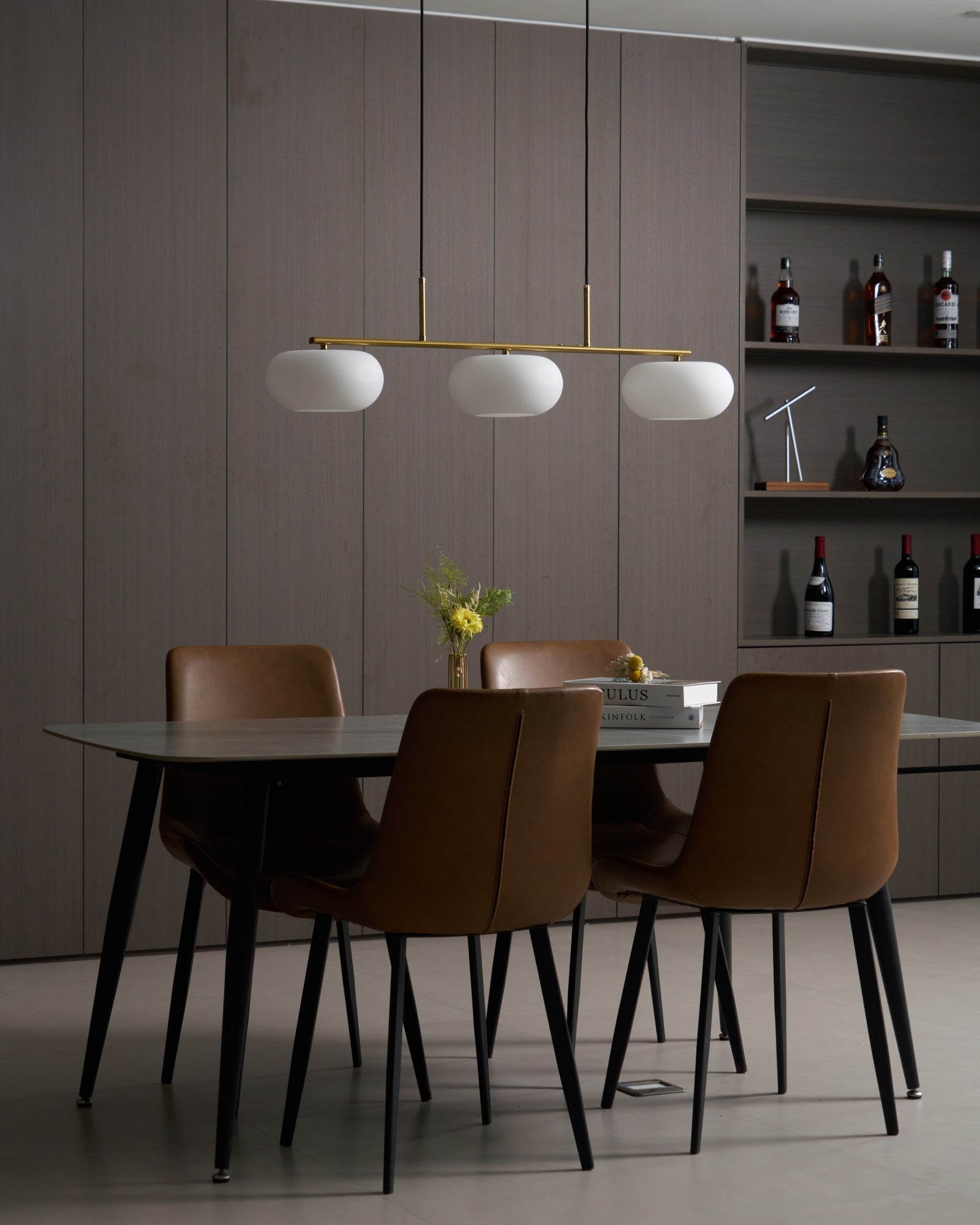 Lustra Pendant Lamp 3-Light Globe Shaped Linear - Letslighting