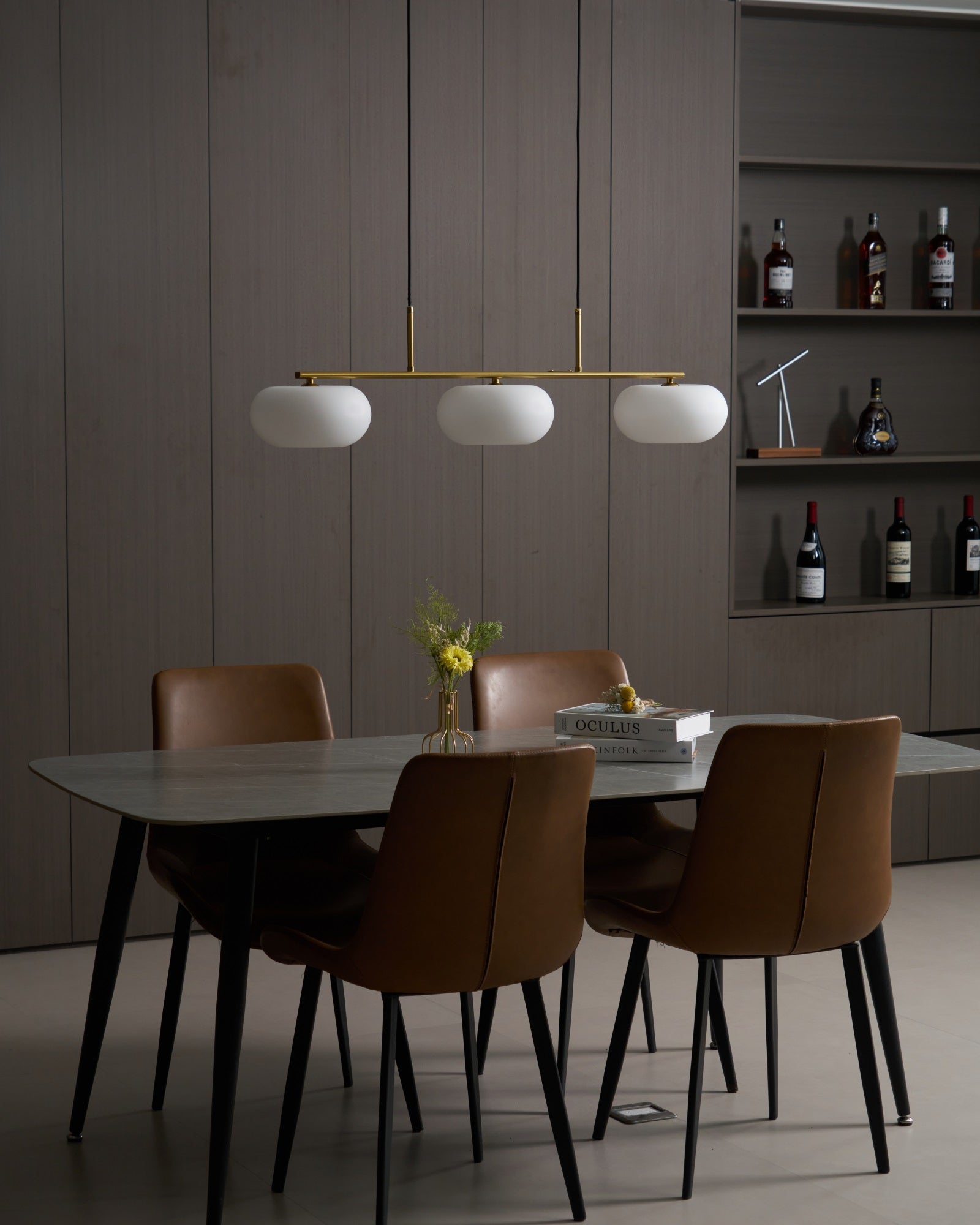 Lustra Pendant Lamp 3-Light Globe Shaped Linear - Letslighting