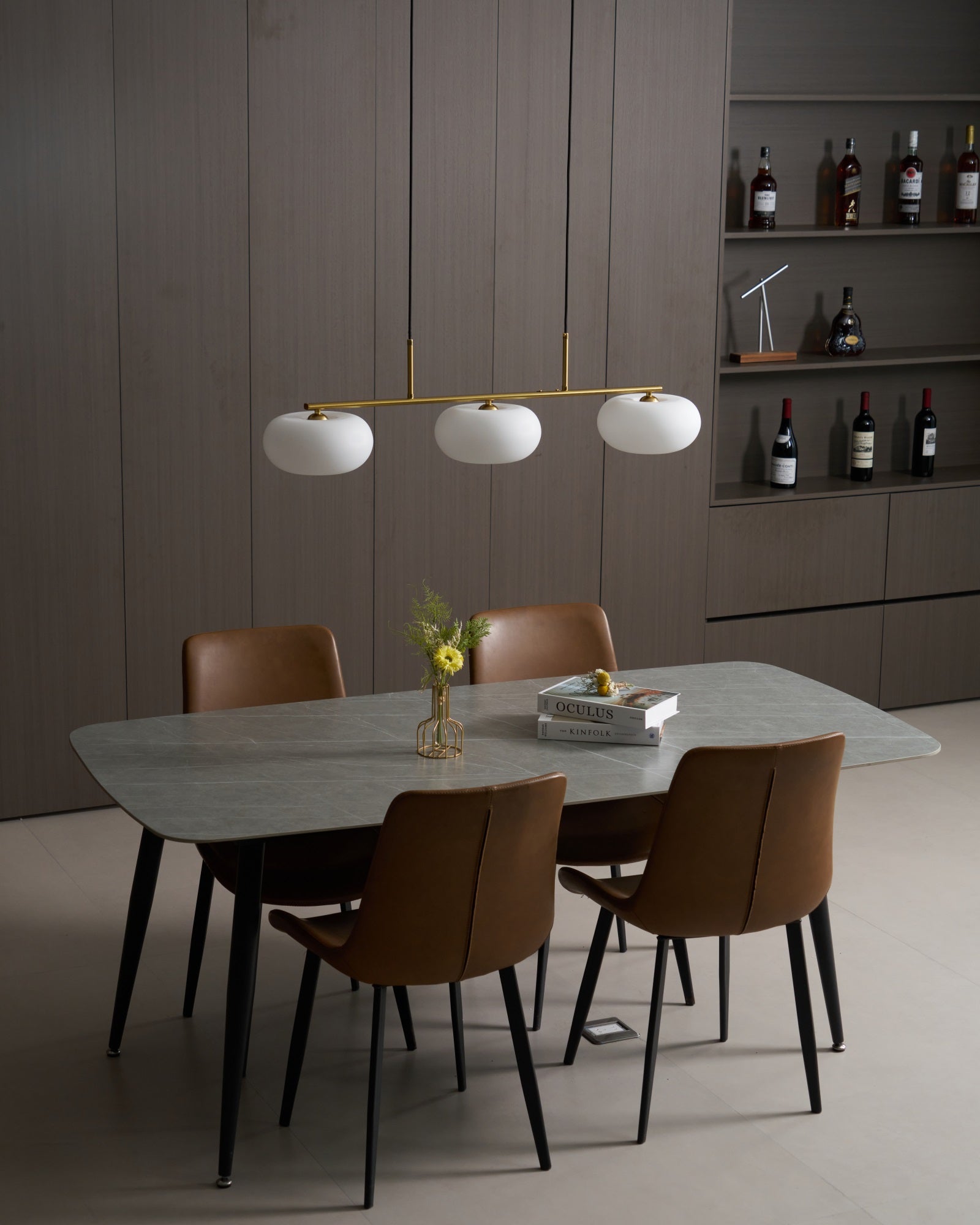 Lustra Pendant Lamp 3-Light Globe Shaped Linear - Letslighting