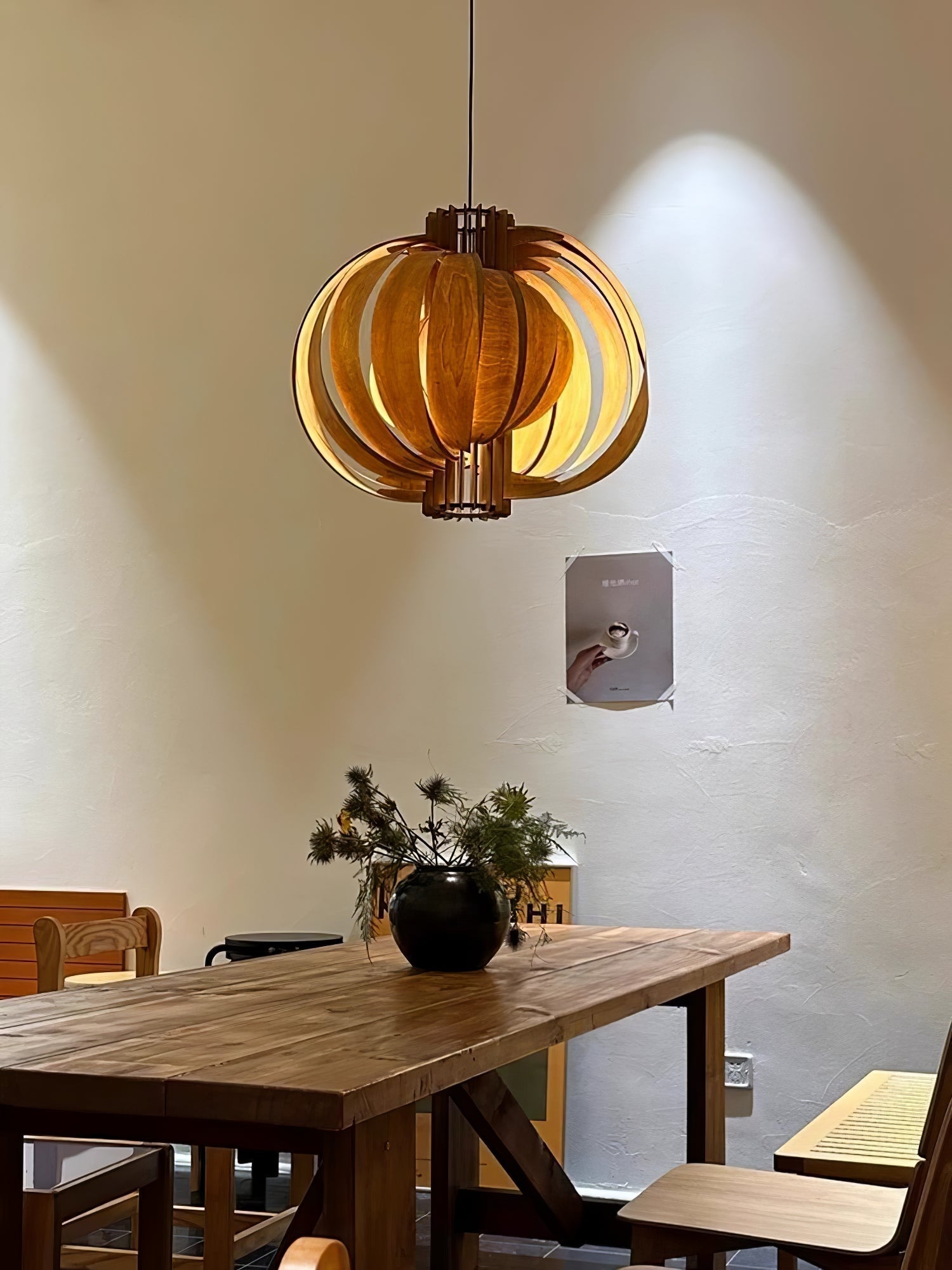 Ivraeus Premium Elegance Ring Wood Pendant Light - Letslighting