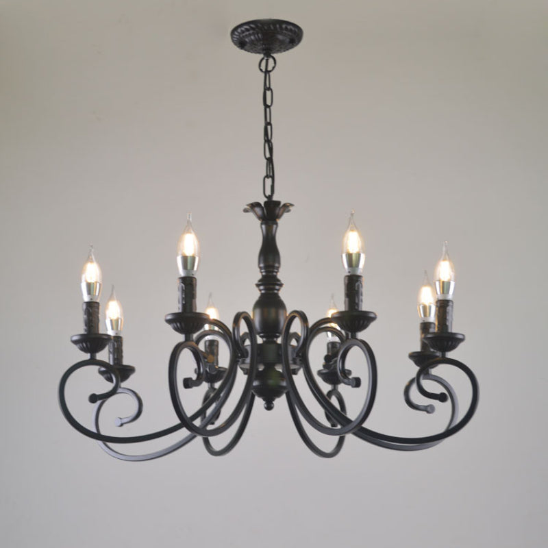 Silva Creative Retro Candle Chandelier Bedroom - Letslighting