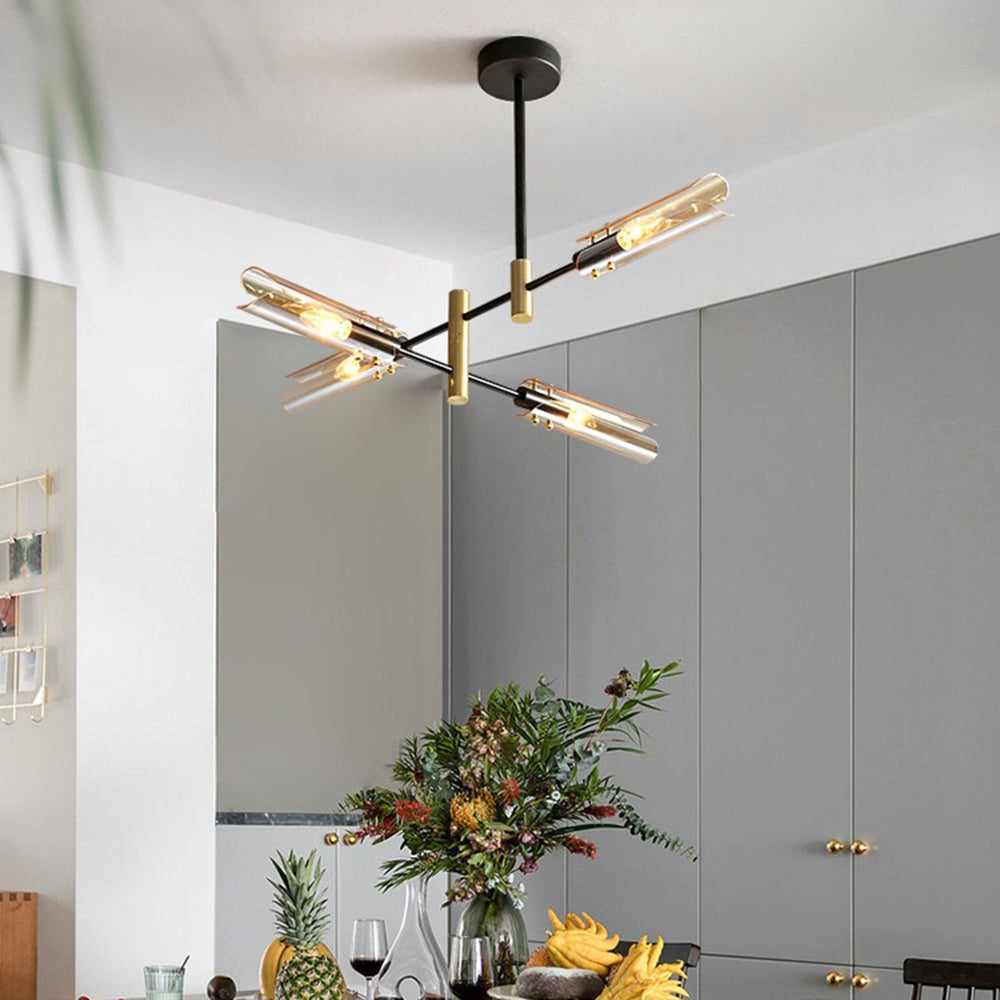 Arisha Modern Metal/Glass Semi-Flush Mount Ceiling Light