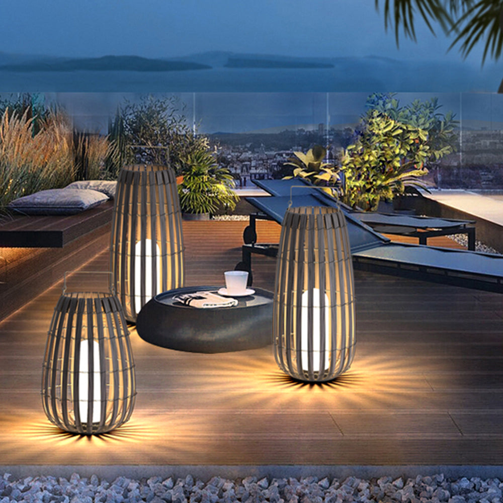 Ritta Retro Lantern Solar Rechargeable Outdoor Floor Lamp