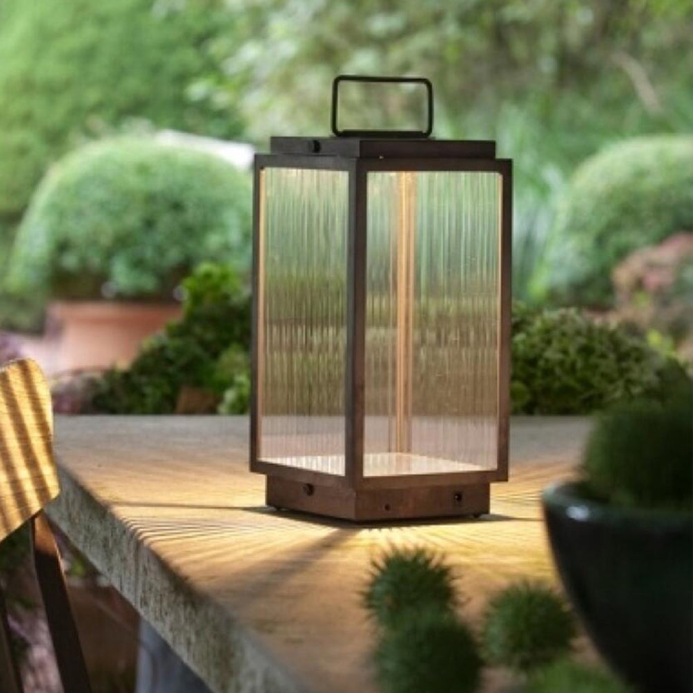 Ray Minimalist Cuboid Outdoor Floor Lamp Hardwired