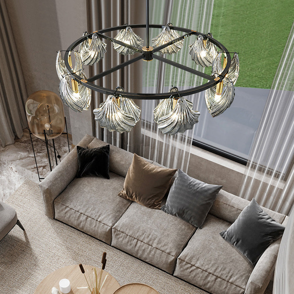 Kristy Modern Annular Metal And Glass Pendant Light - Letslighting