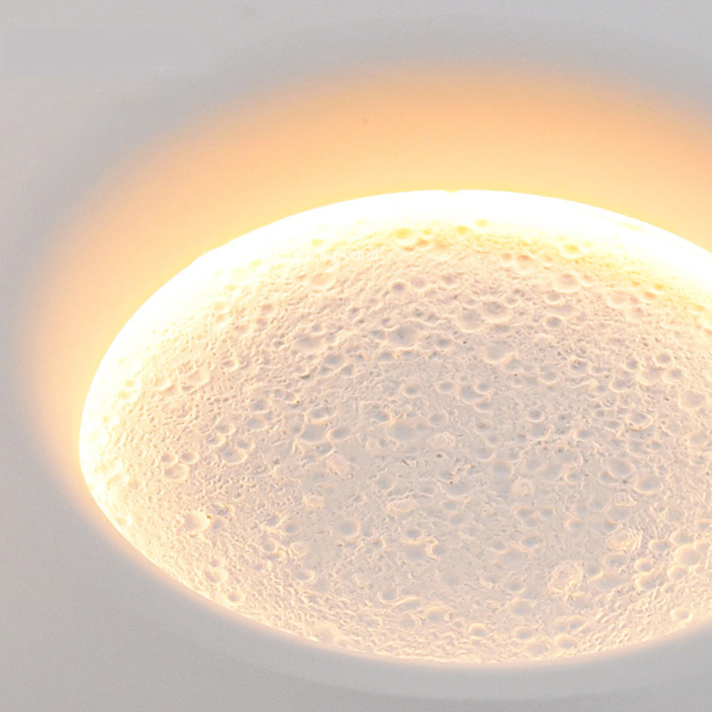 Elif Decorative Moon Metal Gypsum Wall Lamp