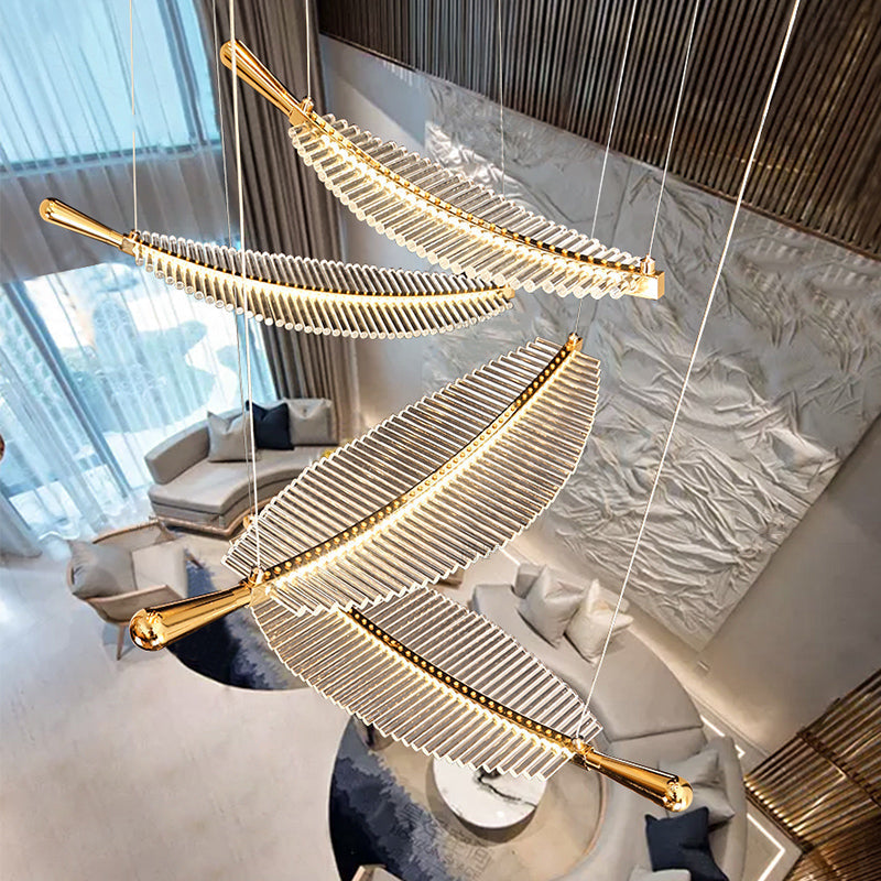 Arisha Nordic Luxury LED Pendant Light Metal Acrylic Hotel Living Room
