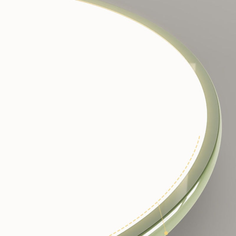 Muto Retro French Circle Flush Mount Ceiling Lights Iron Bedroom