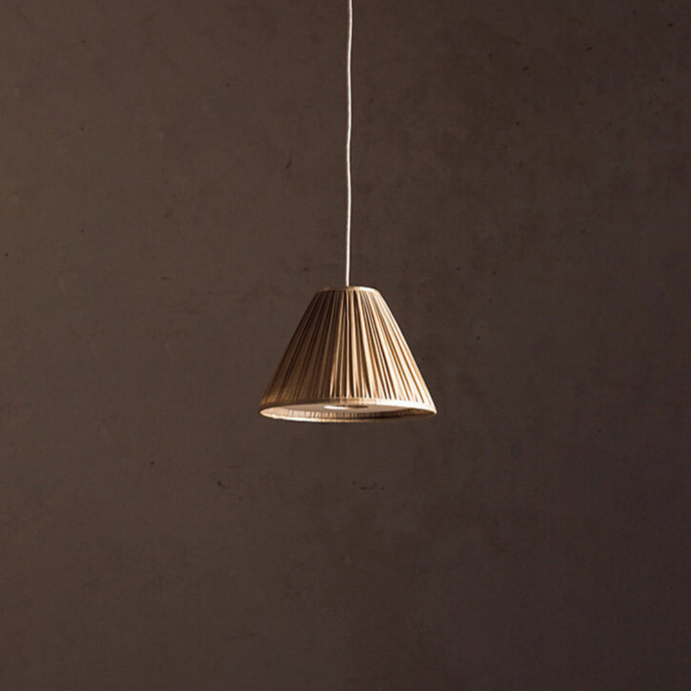 Ritta Pleated Pendant Light Wabi Sabi, Metal/Fabric, Living Room