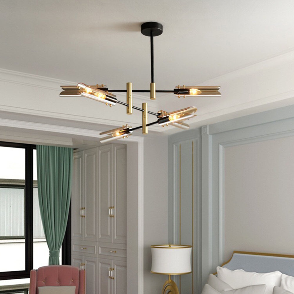 Arisha Modern Metal/Glass Semi-Flush Mount Ceiling Light