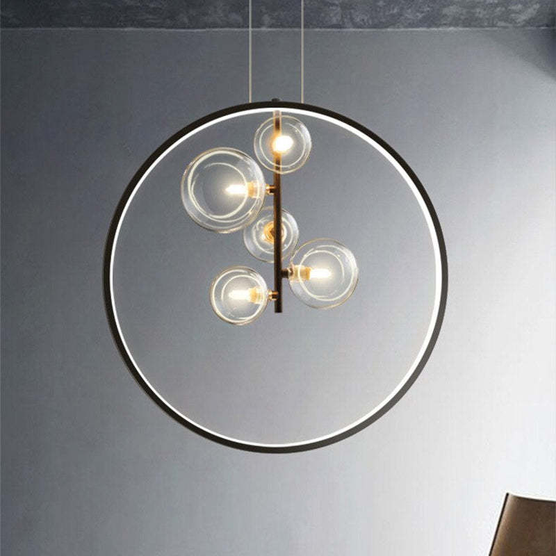Nordic Glass Bubbles LED Modern Pendant Light For Dining Room
