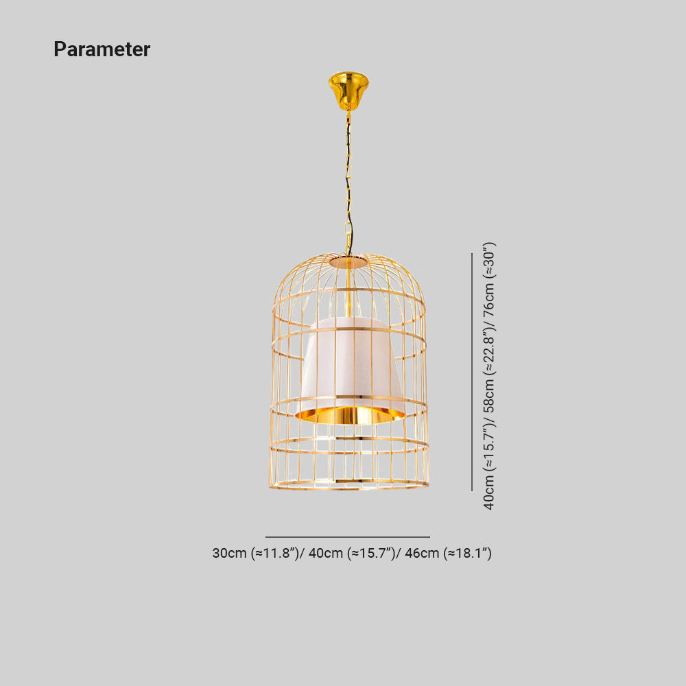 Silva Vintage Bird Cage Metal Pendant Light - Letslighting