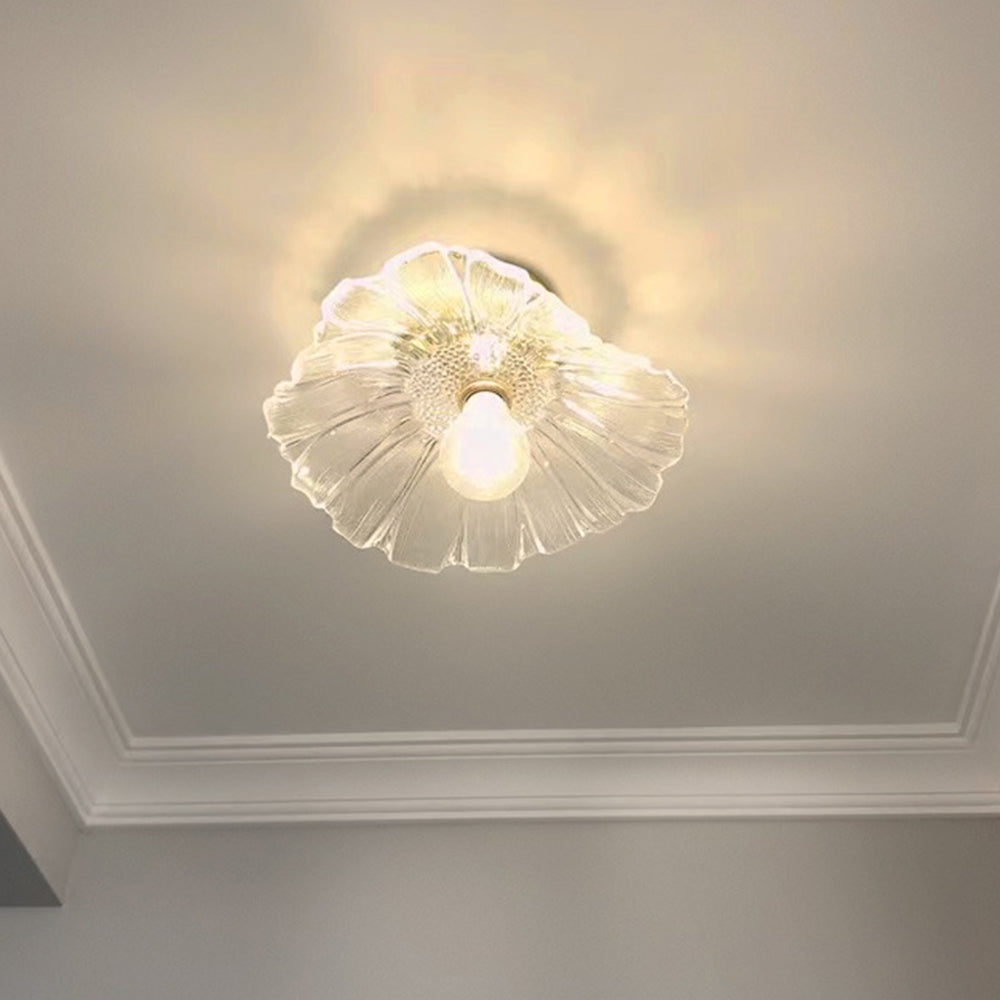 Arisha Art Deco Flower Glass Flush Mount Ceiling Light