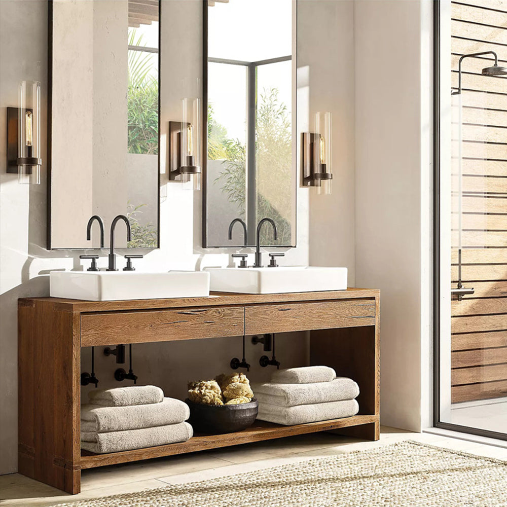 Arisha Glass Cylinder Modern Wall Light Sliver - Letslighting