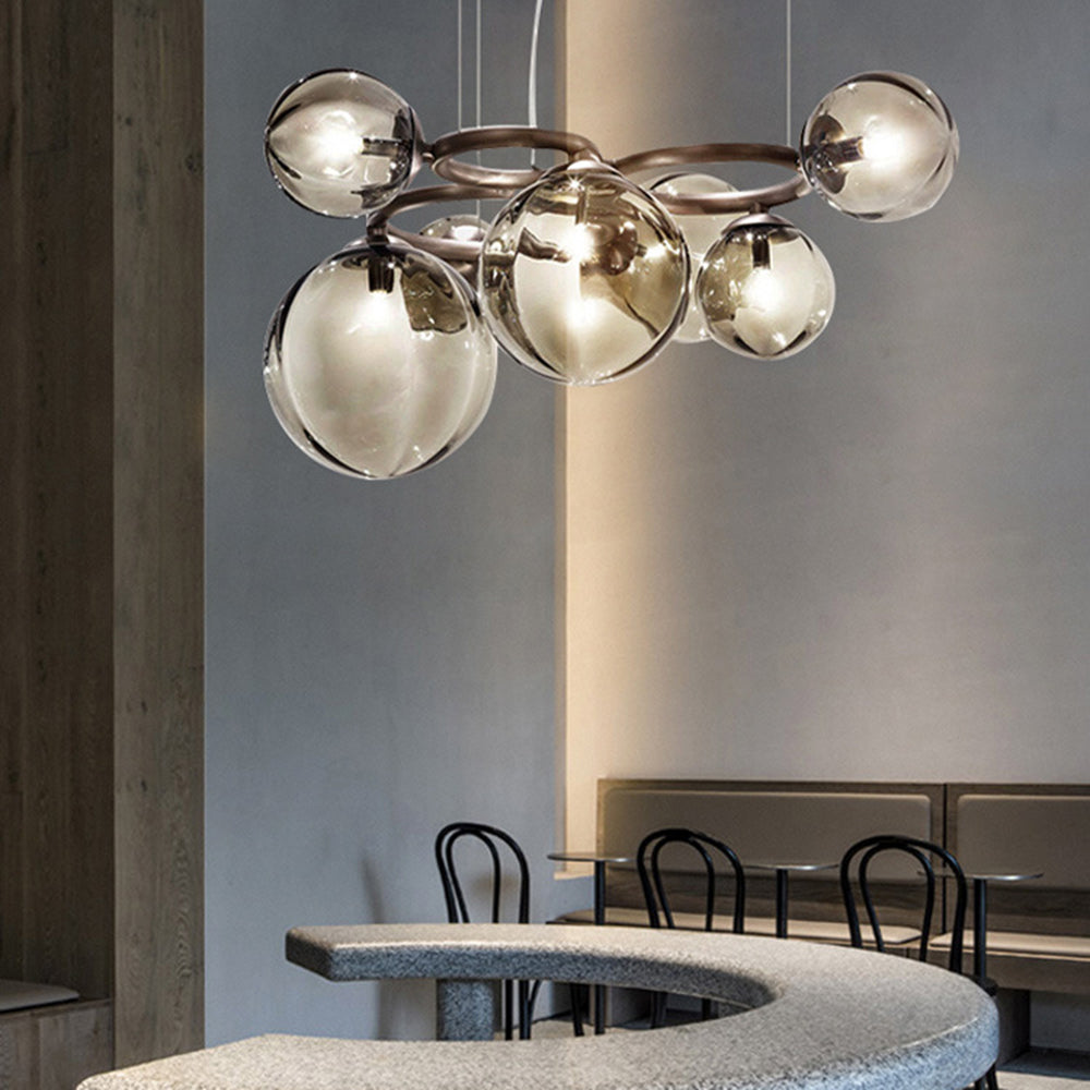 Valentina Modern Designe Wave Metal Glass Pendant Light