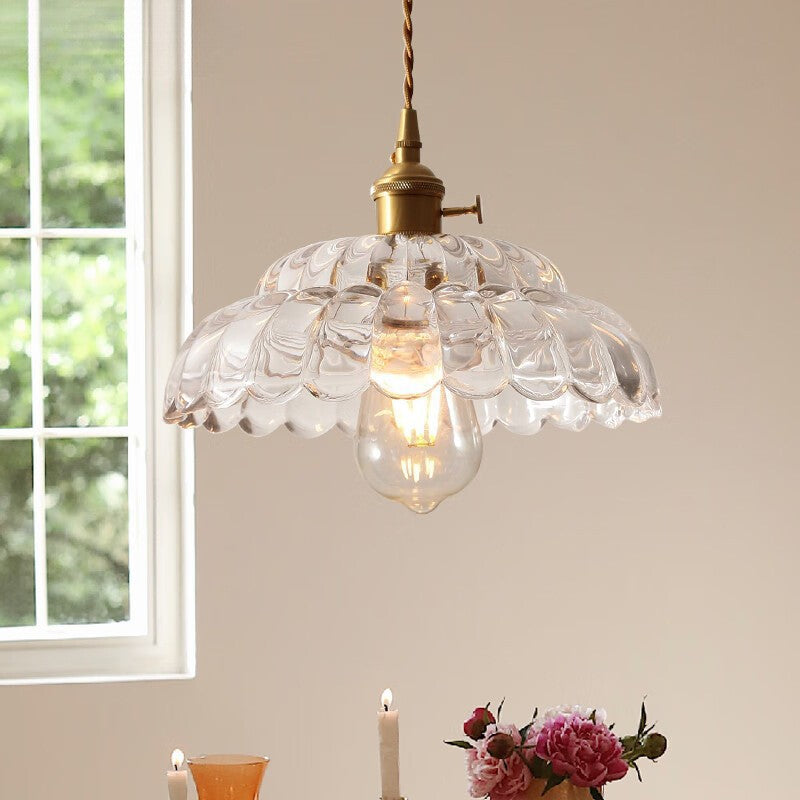 Valentina Vintage Pendant Light Metal Glass Bedroom Dining Room