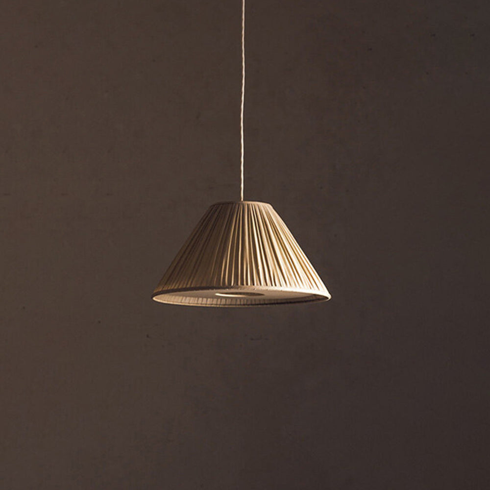Ritta Pleated Pendant Light Wabi Sabi, Metal/Fabric, Living Room