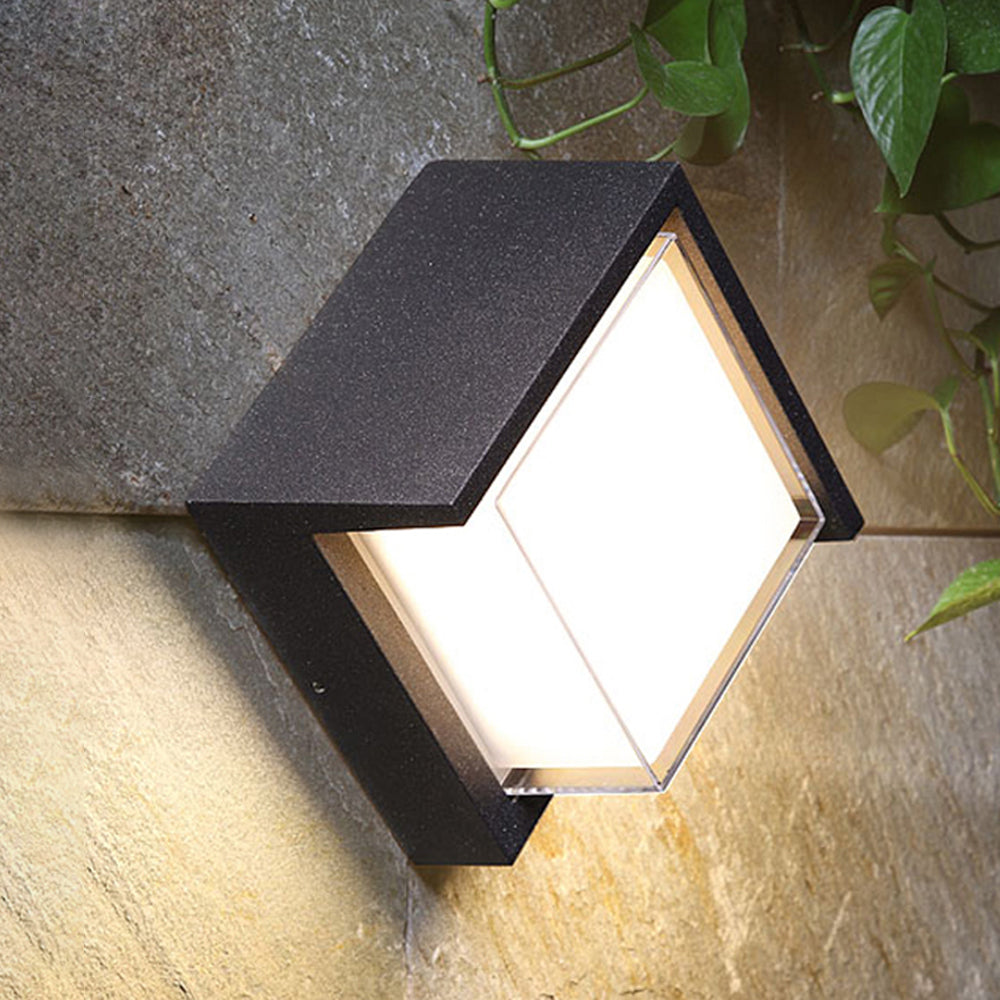 Ray Modern Round Rectangular Metal Acrylic Outdoor Wall Lamp - Letslighting