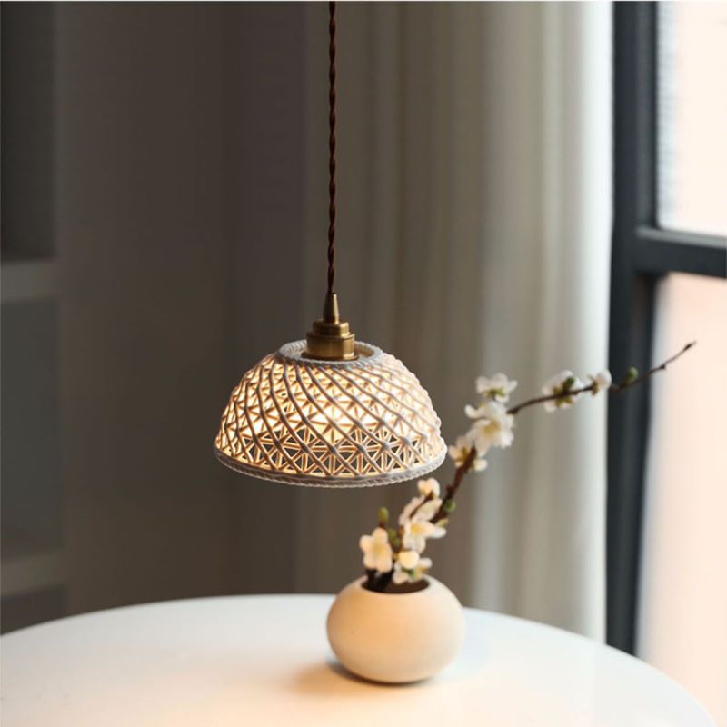 Valentina Retro Nordic Pendant Light Metal/Ceramic Bar/Bedroom - Letslighting
