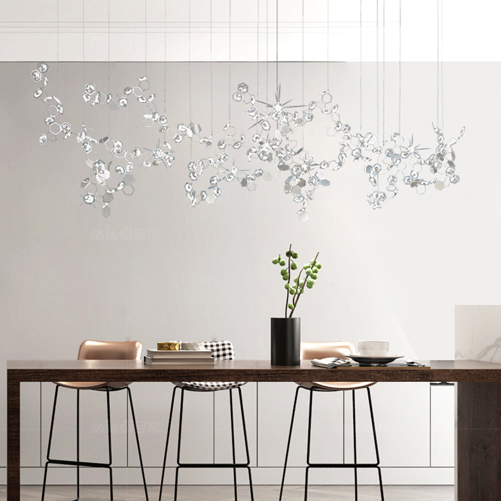 Olivia Modern Sheet Crystal Chandelier Living Room - Letslighting