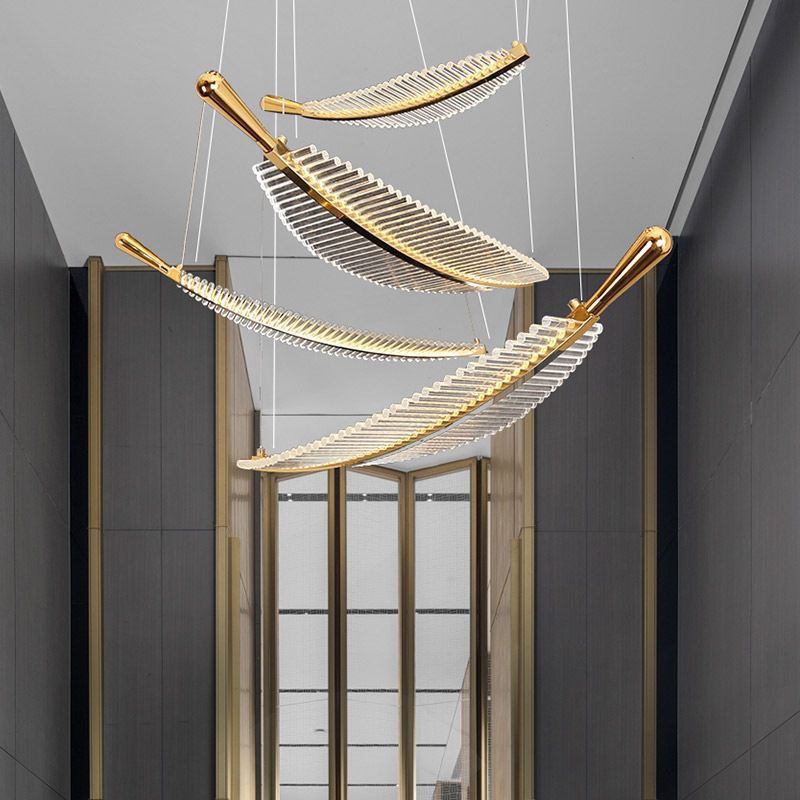 Arisha Nordic Luxury LED Pendant Light Metal Acrylic Hotel Living Room