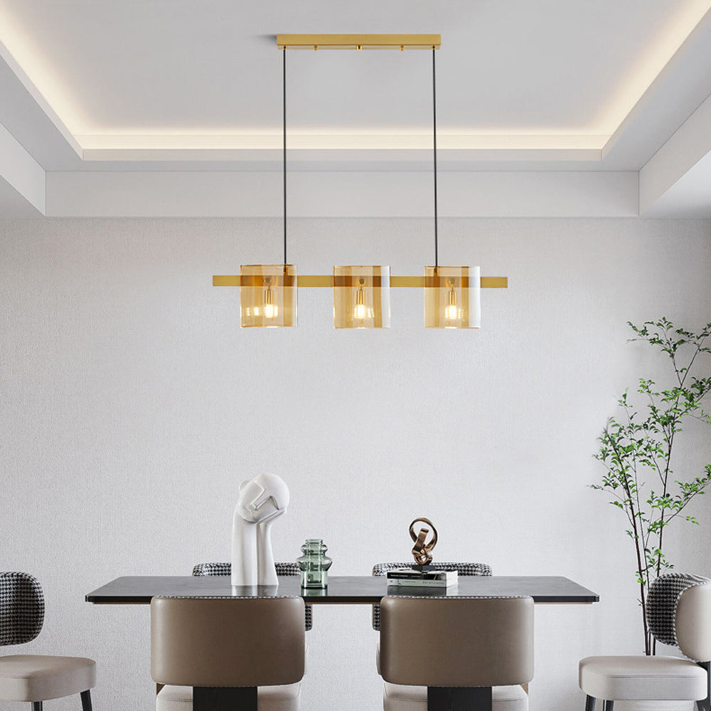 Arisha Minimalist Linear Metal Pendant Light
