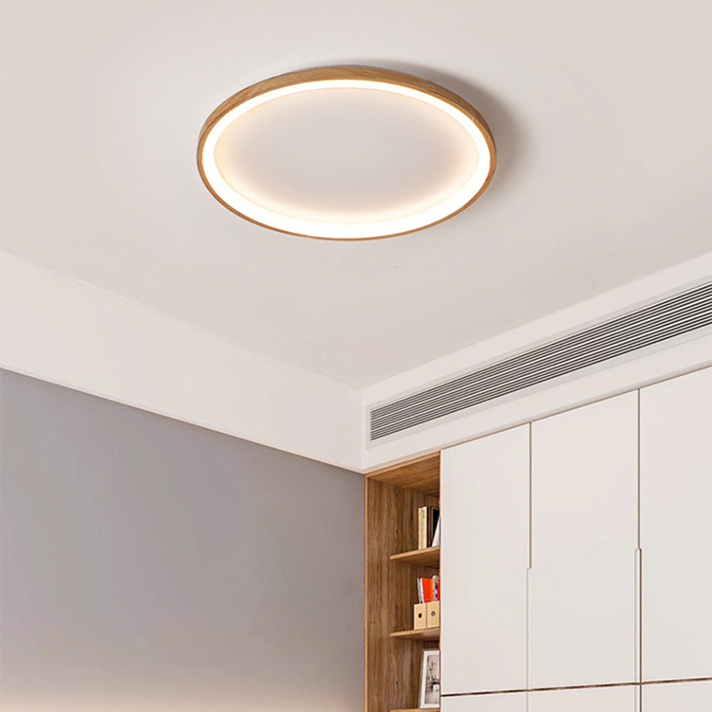 Muto Modern Flush Mount Ceiling Light Wood & Acrylic - Letslighting