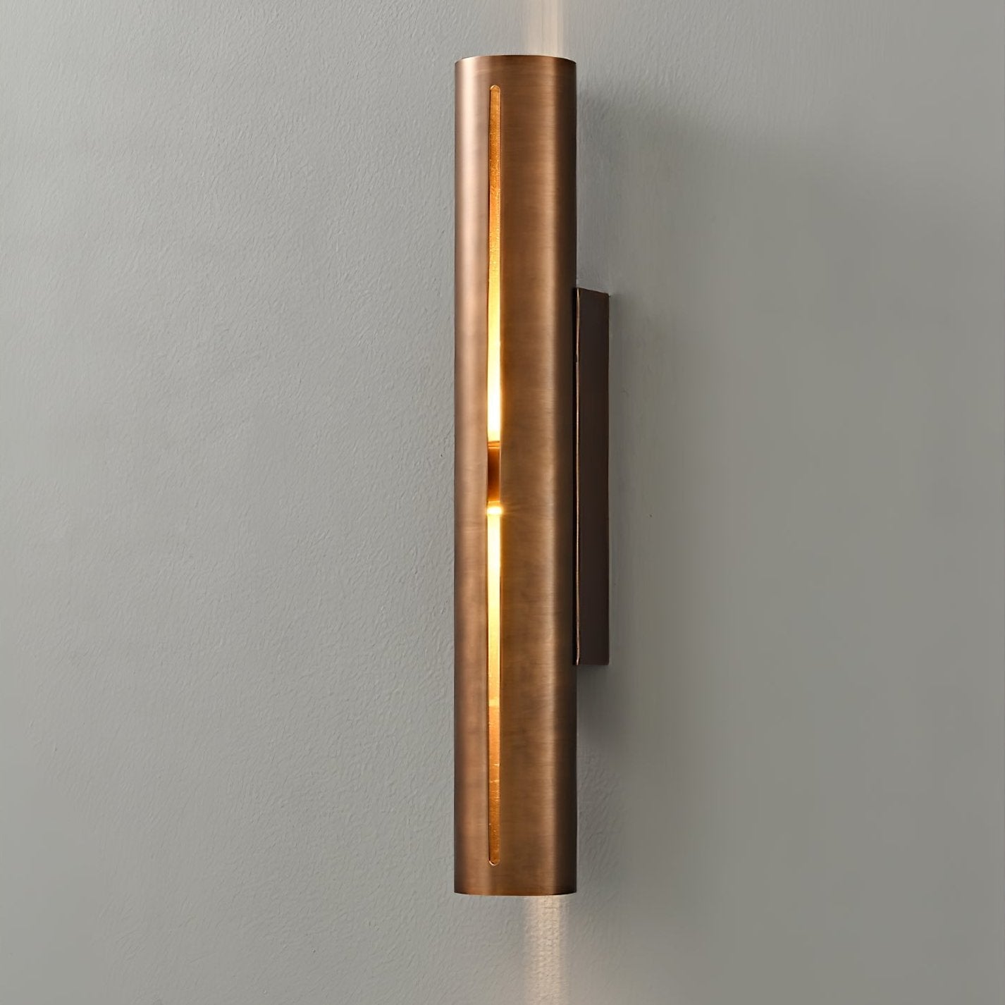 Avsilara Modern Minimalist Cylinder Brass Wall Light - Letslighting