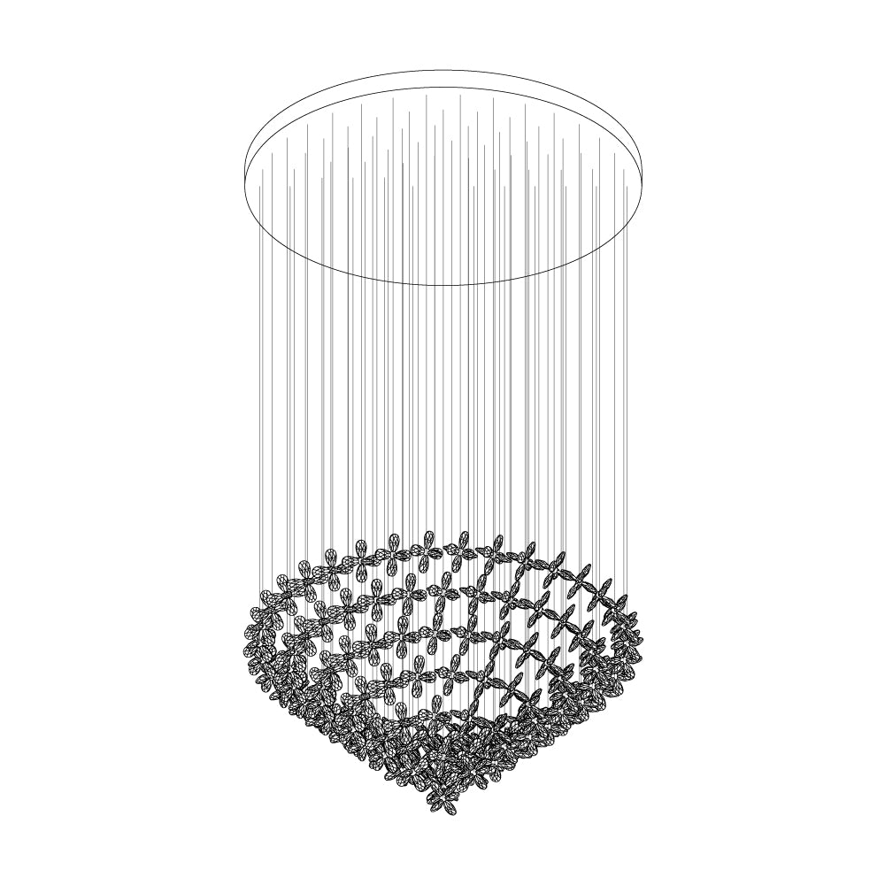 Lustra Chandelier Crystal Butterfly Floral Cluster - Letslighting
