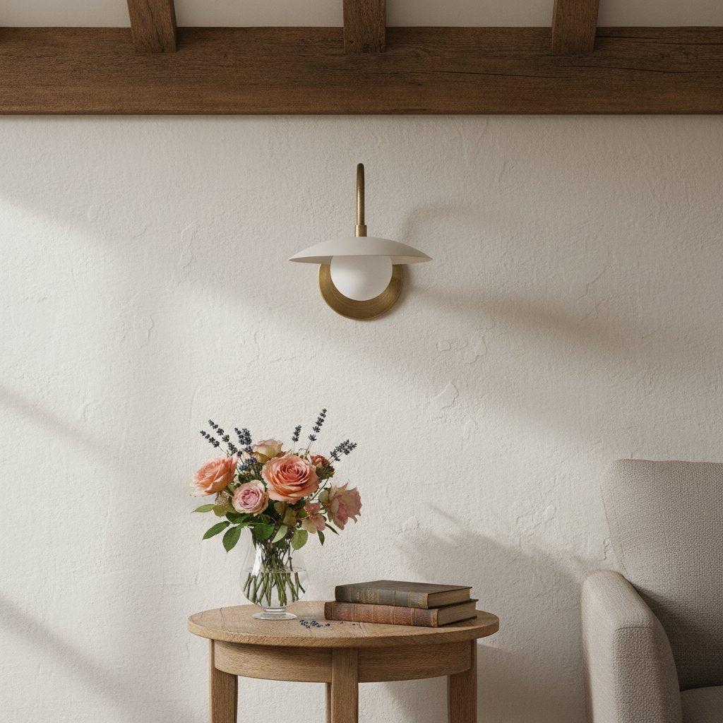 Disc Metal Arched Wall Sconce