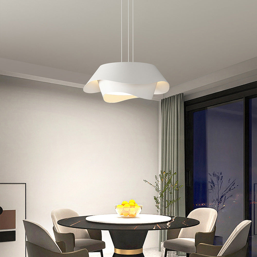 Arisha Art Deco Flower Shape Metal Pendant Light