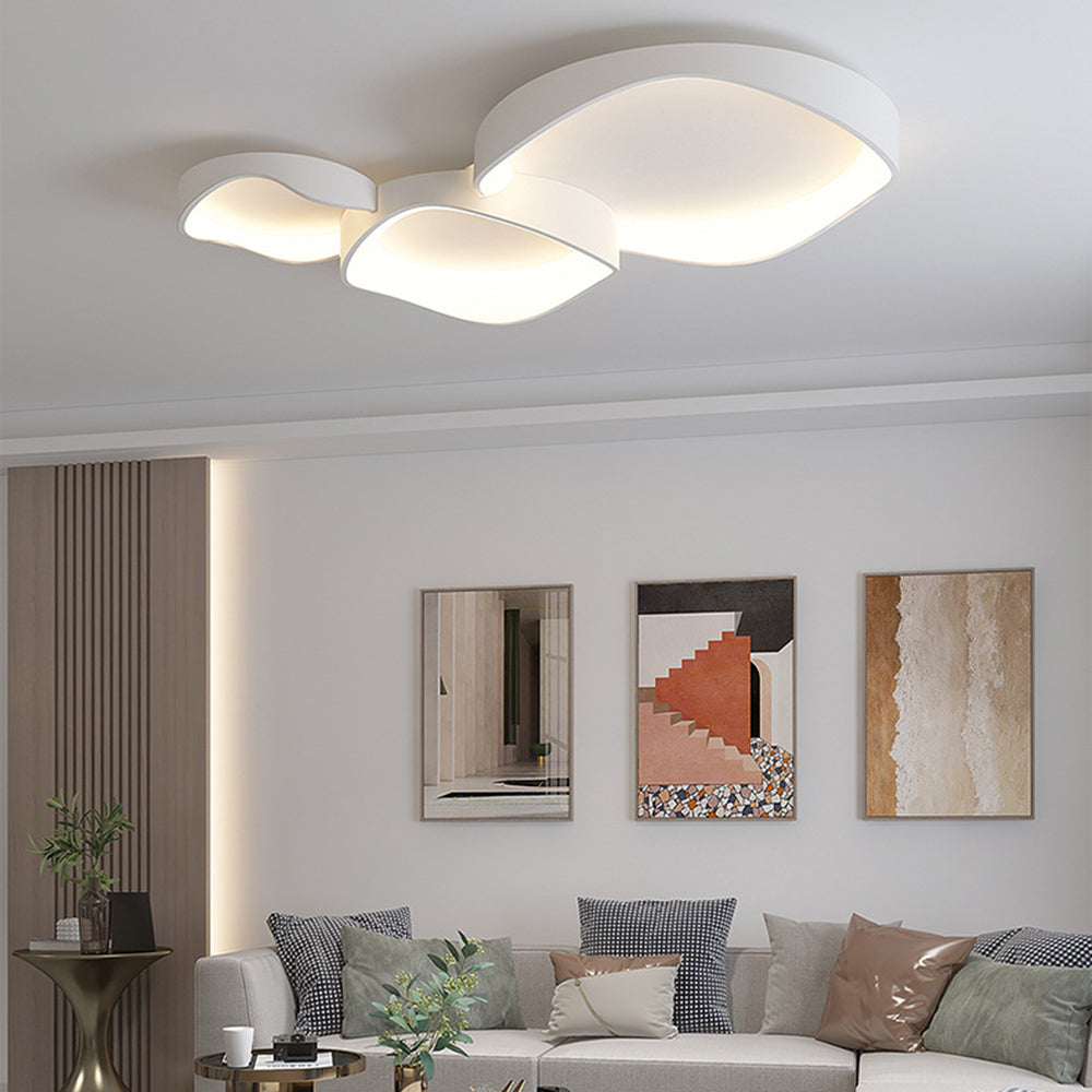 Arisha Modern Wave Flush Mount Ceiling Light Living Room - Letslighting